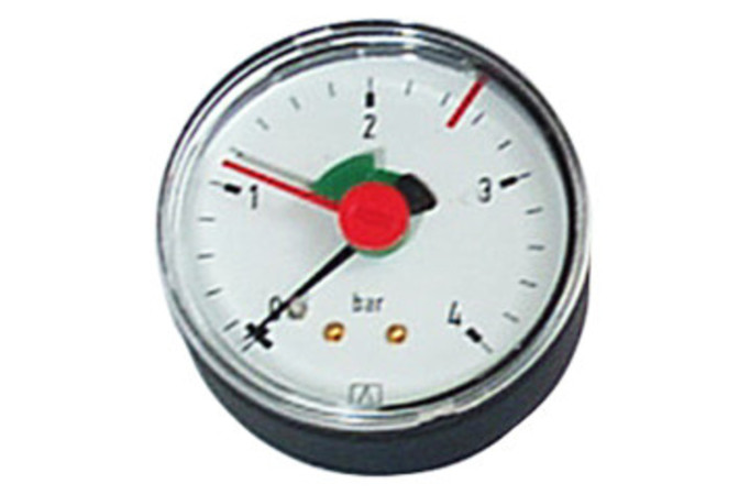 Universele manometer Ø63mm - 4bar-1/4"m aansl. achter