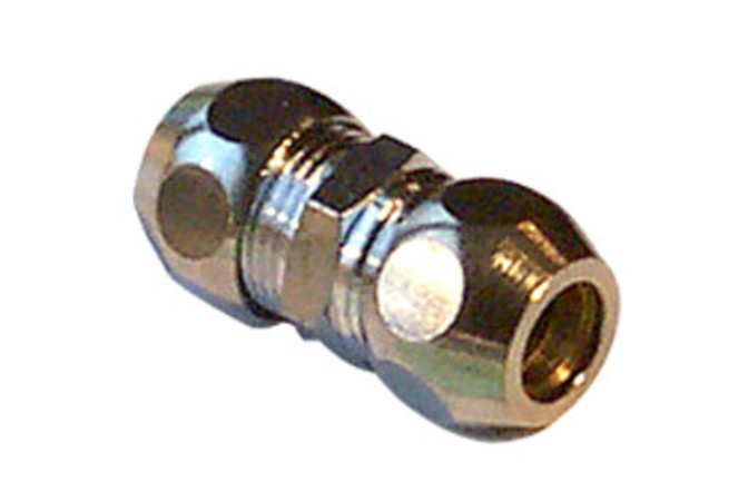 Rechte Klemkoppeling - Chroom - D10 x D10