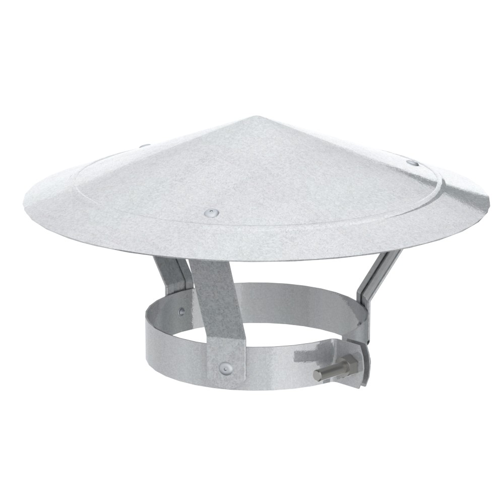 GALVA STOOFBUIS KAP Ø150MM
