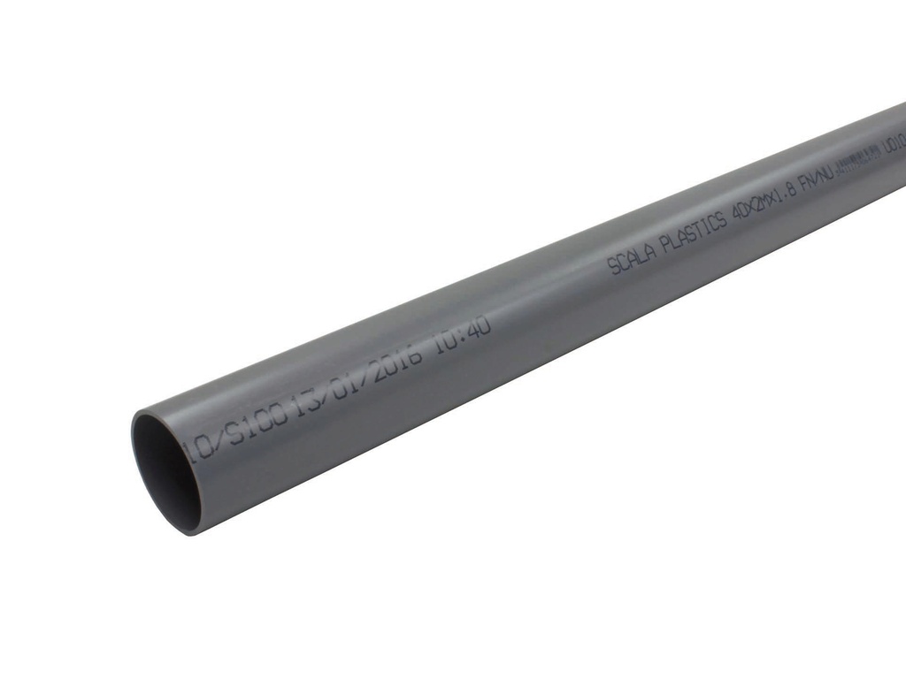 Sanitaire Buis FN Ø40mm - 1,8mm Grijs 1M