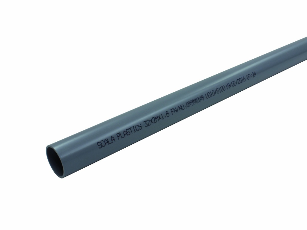 Sanitaire Buis FN Ø32mm - 1,8mm Grijs 1M