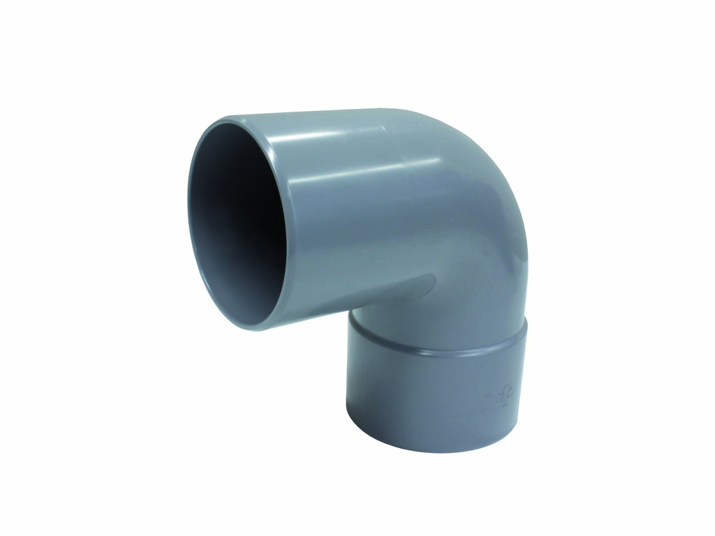 Sanitaire Bocht Grijs Ø100mm - 87° M/F