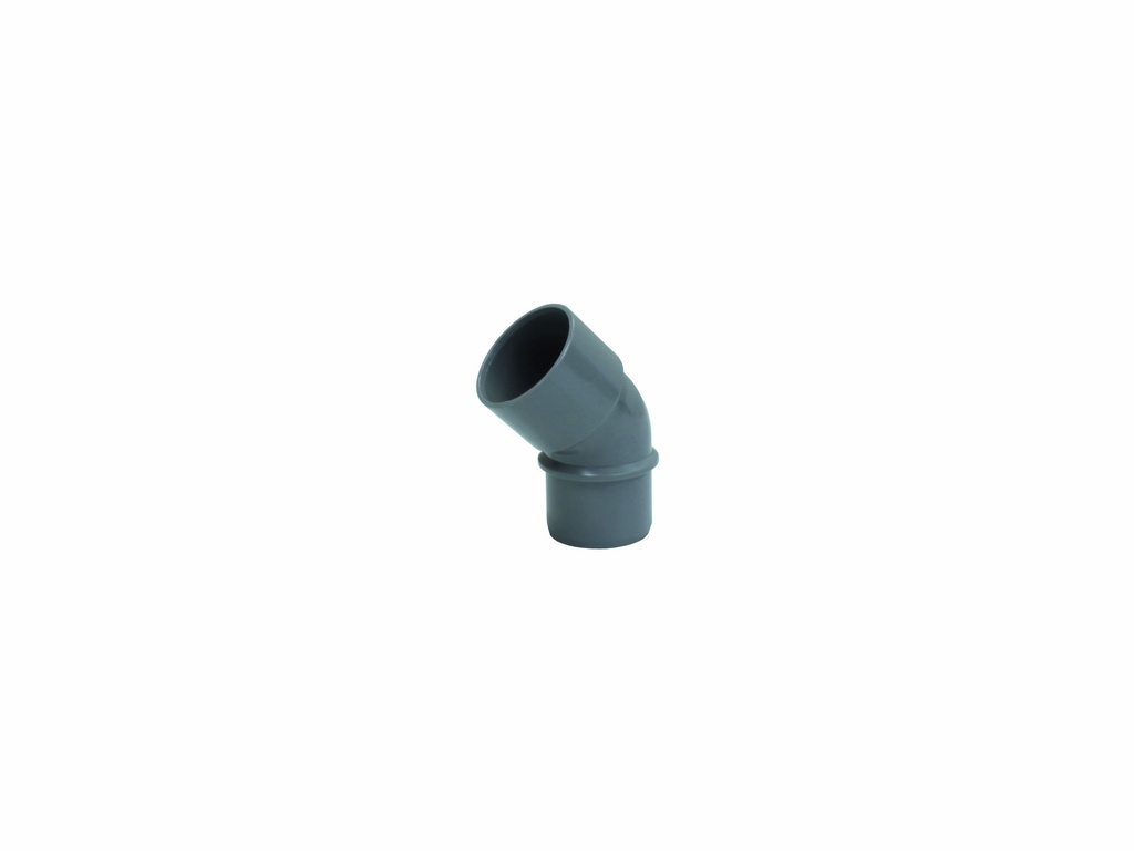 Sanitaire Bocht Grijs Ø75mm - 45° M/F