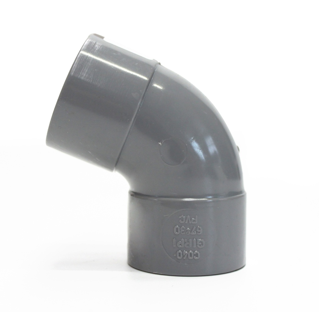 Sanitaire Bocht Grijs Ø40mm - 67° F/F