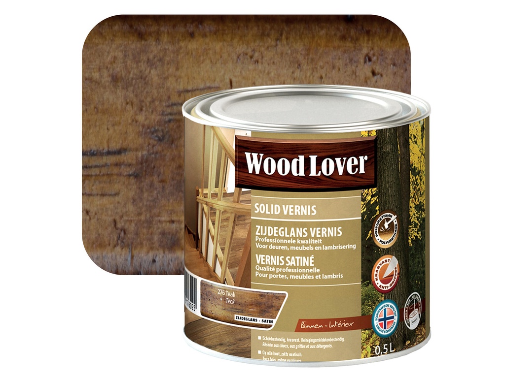 WOODLOVER SOLID VERNIS 276 TEAK 0,5L