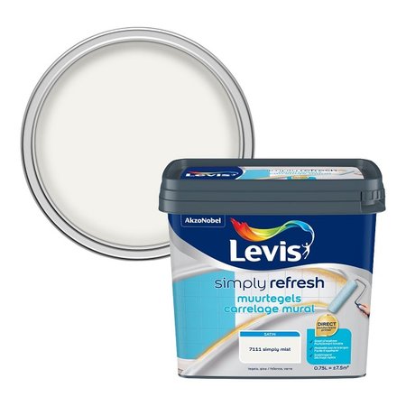 Levis Simply Refresh muurverf tegels zijdeglans 0,75l simply mist