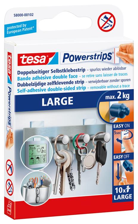 TESA POWERSTRIPS LARGE 10X