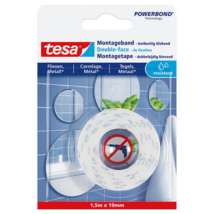 TESA POWERBOND MONTAGETAPE 1,5MX19MM WATERPOOF