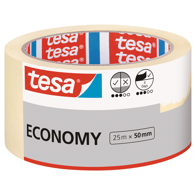 Tesa afplaktape Economy Masking 25mx50mm
