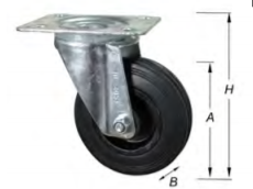 ZWENKWIEL ZWAAR ZWART 160MM