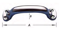 Holle Greep Afgerond Zwart  90mm