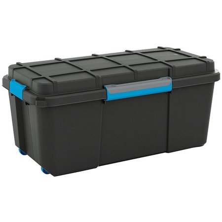 SCUBA OPBERGBOX L ZWART 80L OP WIELEN 78x39,5xH36CM