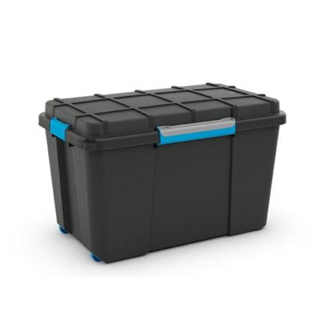 SCUBA OPBERGBOX XL ZWART 110L OP WIELEN 73,5x44,5xH46CM