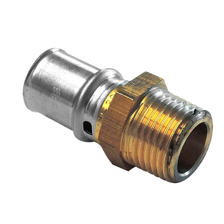 Press-Alu rechte persfitting 3/4M x Ø20/2