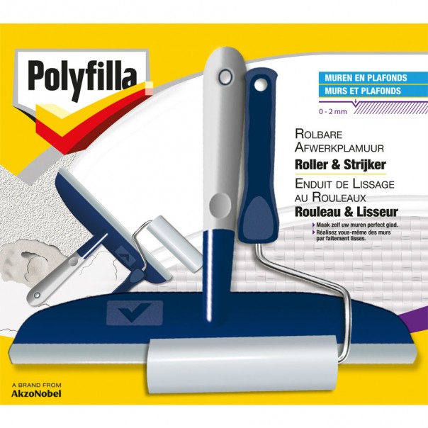 POLYFILLA ROLBARE AFWERKPLAMUUR ROLLER&STRIJKER