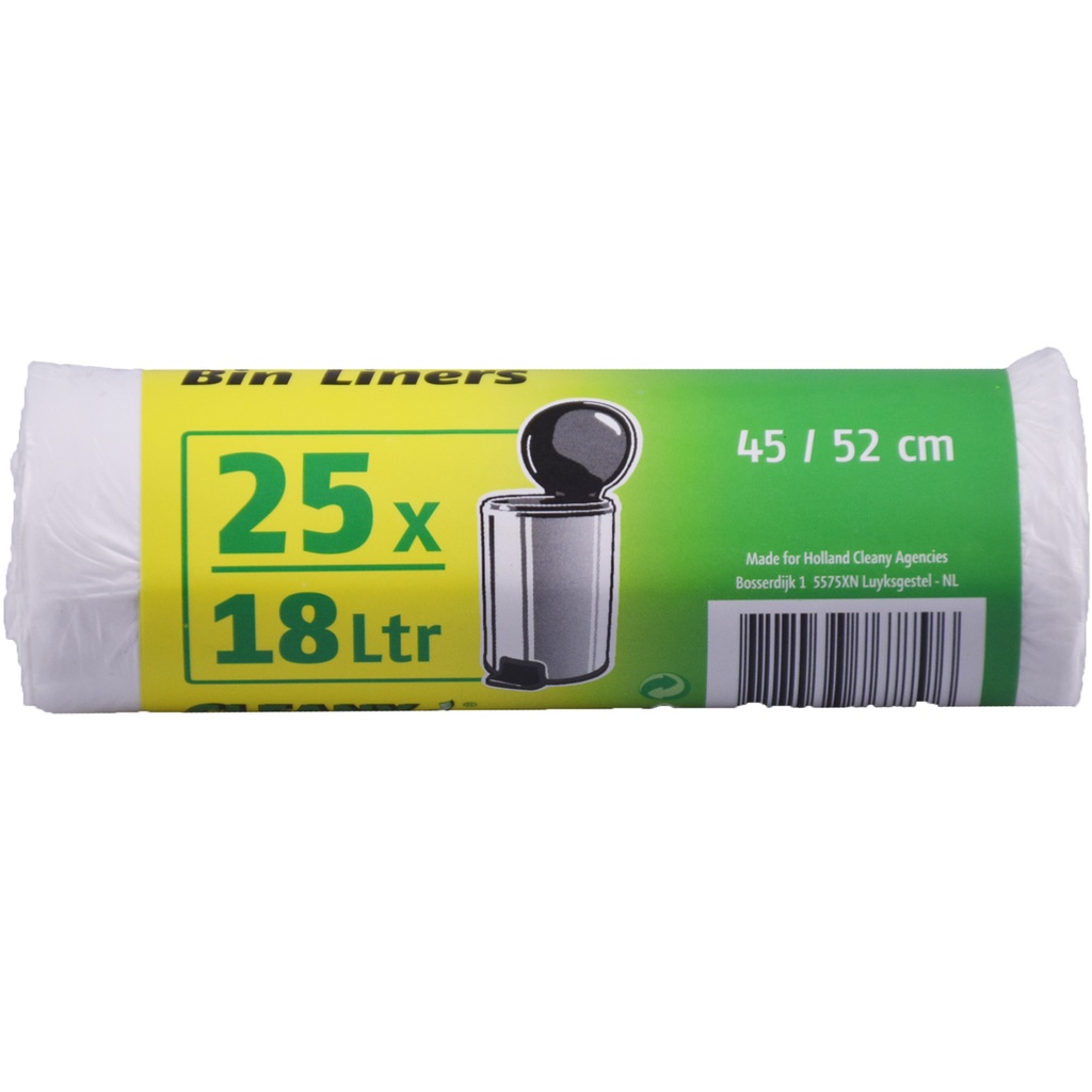 VUILZAK 18L 45X52CM PER 25 WIT