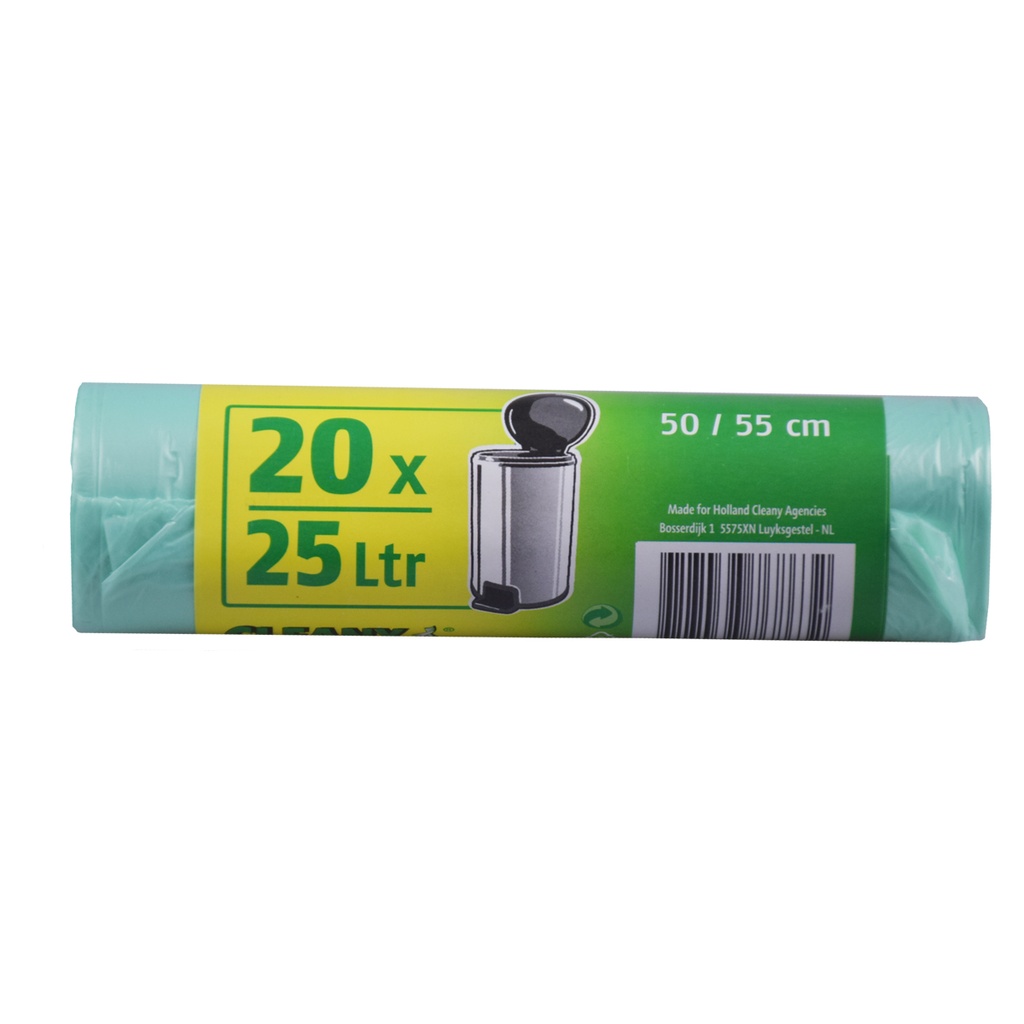 VUILZAK 25L 50X55CM PER 20 GROEN