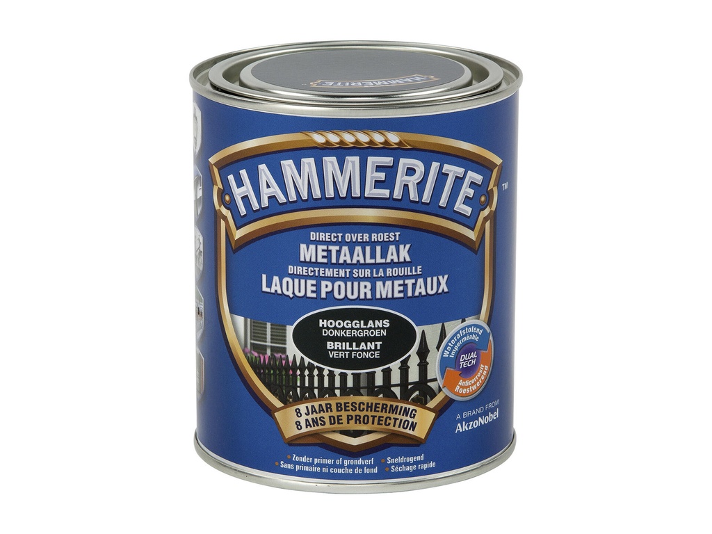 HAMMERITE METAALVERF HOOGGLANS DONKERGROEN 750ml