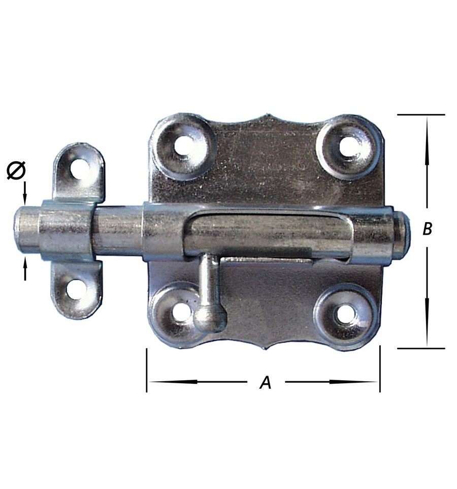 Amerikaanse Grendel Inox (RVS) 47mm