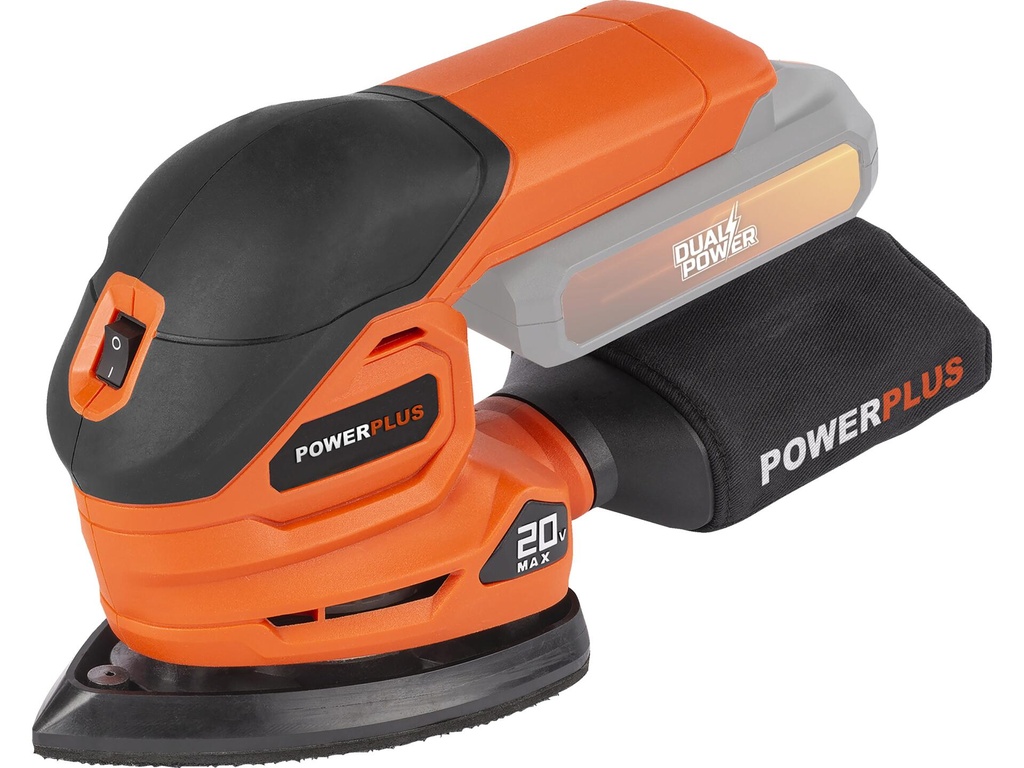 Powerplus POWDP50200 DUAL POWER Handpalmschuurmachine 20V (GEEN BATT.)