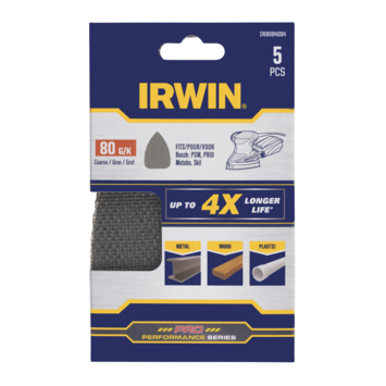 IRWIN Schuurgaas voor multi BOSCH (PSM80A, PSM160A), SKIL, LUX en METABO zelfklevend K80