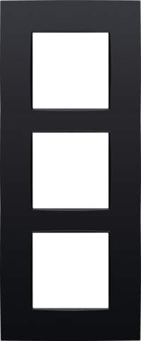 NIKO Drievoudige afdekplaat met 60 mm centerafstand, verticaal Intense matt black 136-76300