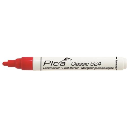 Pica Lakverfstift 2-4mm, Ronde Punt, Rood