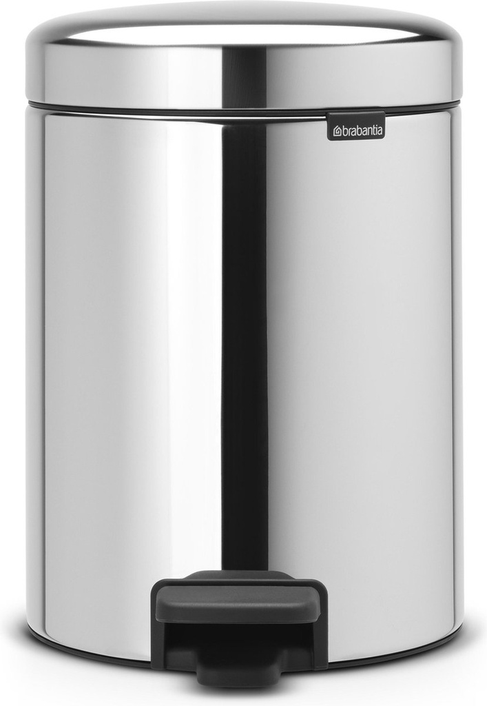 Brabantia Pedaalemmer NEWICON, 5L Brilliant Steel