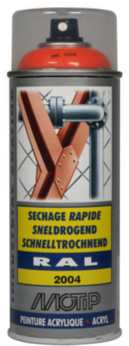 MOTIP INDUSTRIAL LAK HOOGGLANS RAL 2004 HELDER ORANJE  400ML