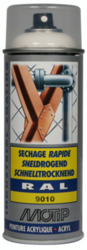 MOTIP INDUSTRIAL LAK MAT RAL 9010 HELDER WIT 400ML
