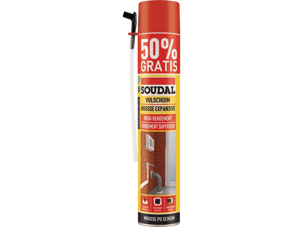 SOUDAL PU-SCHUIM 500ML+250ML gratis