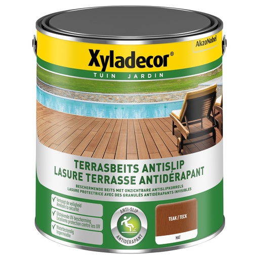 [XY5853844] Xyladecor Terrasbeits Antislip Teak 2.5L