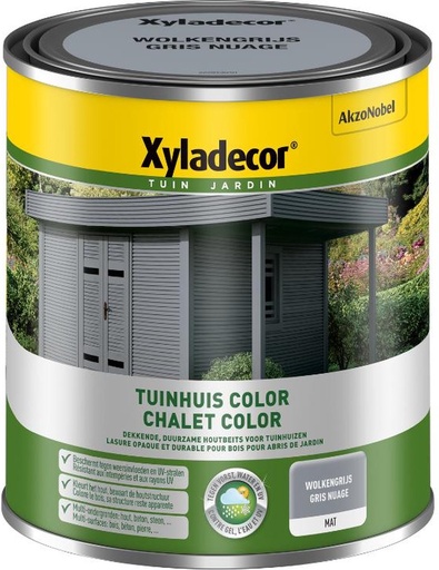 [XY5853886] Xyladecor Tuinhuis Color Wolkengrijs 1L