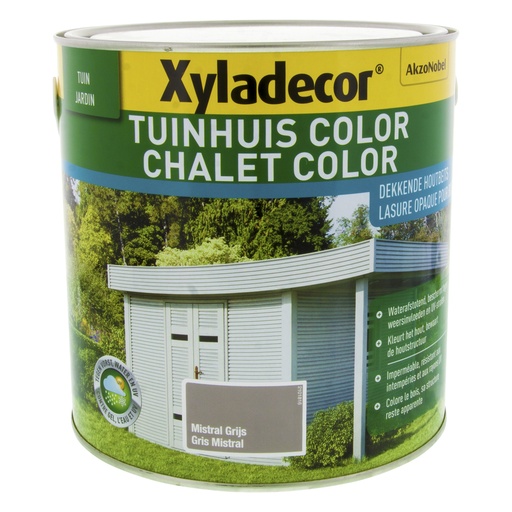 Xyladecor Tuinhuis Color Mistral Grijs 2,5L