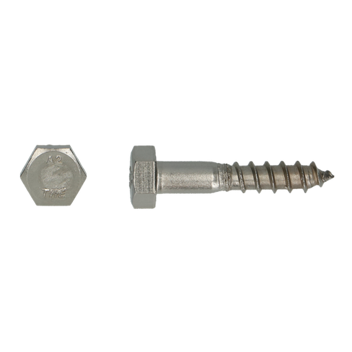 [000571A00010001003] Houtdraadbout DIN 571 Ø10x100 A2 50S