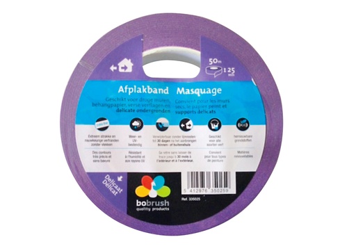 [335025] BOBRUSH BEHANGTAPE VIOLET 25MM  50M