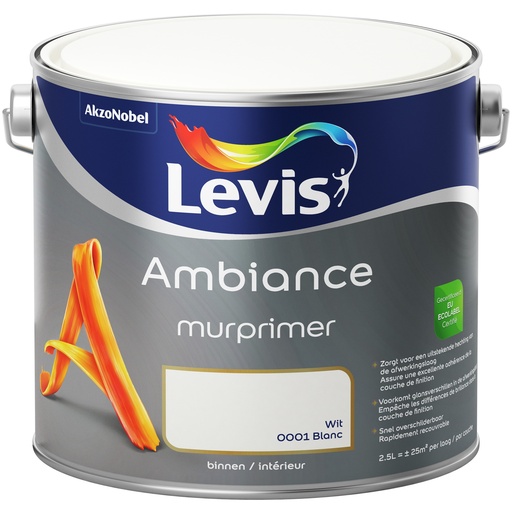 Levis Ambiance Primer Muur 2,5l Wit