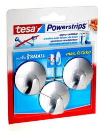 [1002616] TESA POWERSTRIPS HAAK S ROND CHROOM