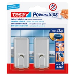 [1001522] TESA POWERSTRIPS HAAK L CLASSIC CHROOM