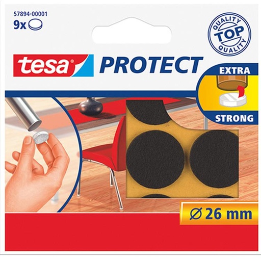 [1003212] TESA BESCHERMVILTJES BRUIN Ø26 9S