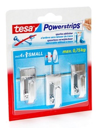 [1001527] TESA 3 MINI HAAKJES CHROOM CLASSIC