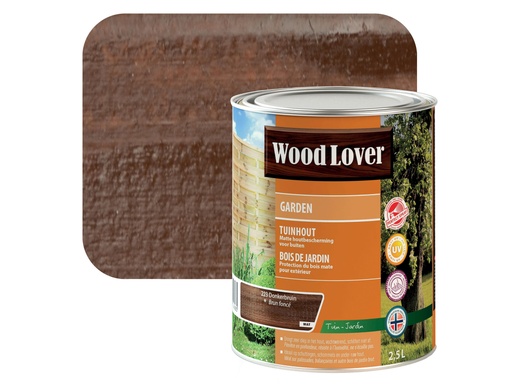 [T628] WOODLOVER GARDEN 223 DONKERBRUIN 2,5 LITER