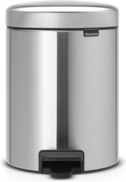 [11 21 02] Brabantia Pedaalemmer NEWICON, 5L Matt Steel Fingerprint Proof