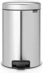 [11 20 41] Brabantia Pedaalemmer NEWICON, 12L Matt Steel Fingerprint Proof