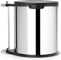 [41.81.81] Brabantia Inbouwemmer 15L Brilliant Steel/Black