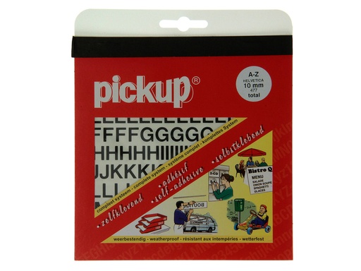 [12000010] LETTERS/10MM  HELVETICA ZWART