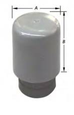 [S-1421-7] Deurstop met Pvc Kap en Schroef Grijs