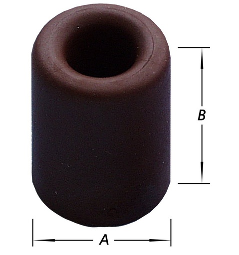 [S-1437-3025-7] Deurstop Rubber Grijs 30X24mm