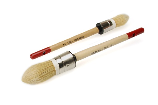 [251/18] BOBRUSH RONDE  KWAST BLOND NR18 PUNT
