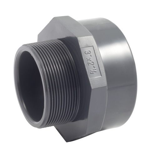 [1R.MG2.20C] PVC ASTORE VERLOOPMOF 1/2"M x 3/4"F